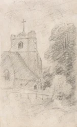 Kirche von Leatherhead, nahe Epsom, von Nordosten